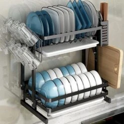 TammaT - Afdruiprek Met Lekbak 2 Laags – Inklapbaar - Afwasrek – Met 2 Lekbakken – Extra Accessories Voor Servies En Snijplanken - RVS - 38x35x26,5cm 20 TammaT - Afdruiprek Met Lekbak 2 Laags – Inklapbaar - Afwasrek – Met 2 Lekbakken – Extra Accessories Voor Servies En Snijplanken - RVS - 38x35x26,5cm -Schone Winkel 1200x1200 1241