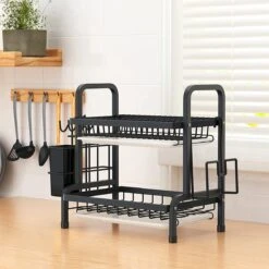 Dish Drying Rack Drainer Afdruiprek Metaal Afvoerafdruiprek Met Druppelbak Black Decker Droogrek Zwart Afdruiprek Brabantiaafdruiprek Metaal Muur -Schone Winkel 1200x1200 1257