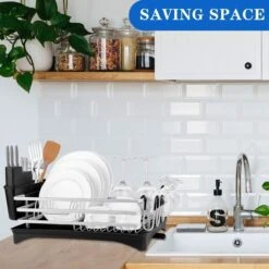 Doogo® Afdruiprek Met Bestekkorf En Lekbak Voor Keukenborden En Bestek Afdruiprek Met Draaibare Uitloop -Schone Winkel 1200x1200 1275