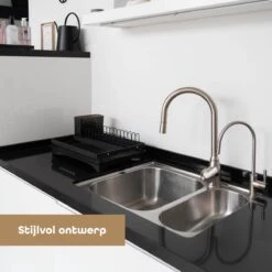 Baulk® - Afdruiprek - Afdruiprek Met Lekbak - Afwas - Droogrek Afwas - RVS - Bestekbak - Modern -Schone Winkel 1200x1200 1280