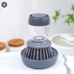 Afwasborstel Met Zeepdispenser – Met 3 Verschillende Opzet Stukken – Inclusief Houder – Grijs – Afwas Borstel Zeepreservoir – Zeep Handborstel – Doseerpomp – Afwasmiddel Dispenser – Navulbaar -Schone Winkel 1200x1200 1334