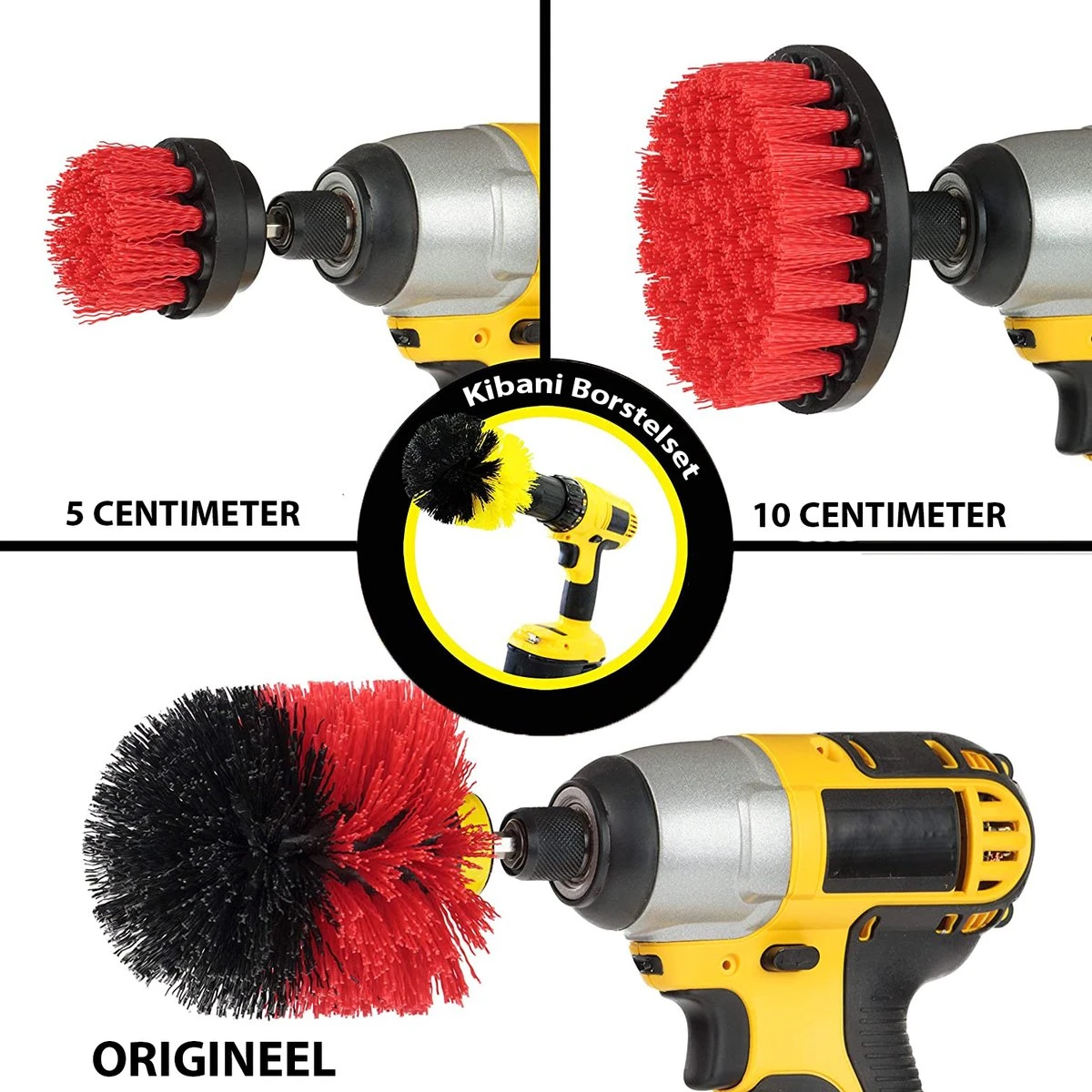 Kibani 3 Delige Borstelset Voor Boormachine - Rood - Voor Beton, Baksteen En Andere Ruwe Oppervlakken - Schrobborstel – Boorborstel – Schuurborstel - Borstel Boormachine – Schoonmaakborstel – Reinigingsborstel – Tapijtreiniger - Borstelset 6 Kibani 3 Delige Borstelset Voor Boormachine - Rood - Voor Beton, Baksteen En Andere Ruwe Oppervlakken - Schrobborstel – Boorborstel – Schuurborstel - Borstel Boormachine – Schoonmaakborstel – Reinigingsborstel – Tapijtreiniger - Borstelset - Afbeelding 4