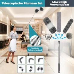 NovaBeau Plumeau Met Telescoopsteel – Microvezel Ragebol Uitschuifbaar - 9-delig Duster Set Met Voegenborstel – RVS Stoffer – Grijs Chenille Borstel – Wasbaar En Draaibaar 13 NovaBeau Plumeau Met Telescoopsteel – Microvezel Ragebol Uitschuifbaar - 9-delig Duster Set Met Voegenborstel – RVS Stoffer – Grijs Chenille Borstel – Wasbaar En Draaibaar -Schone Winkel 1200x1200 1348