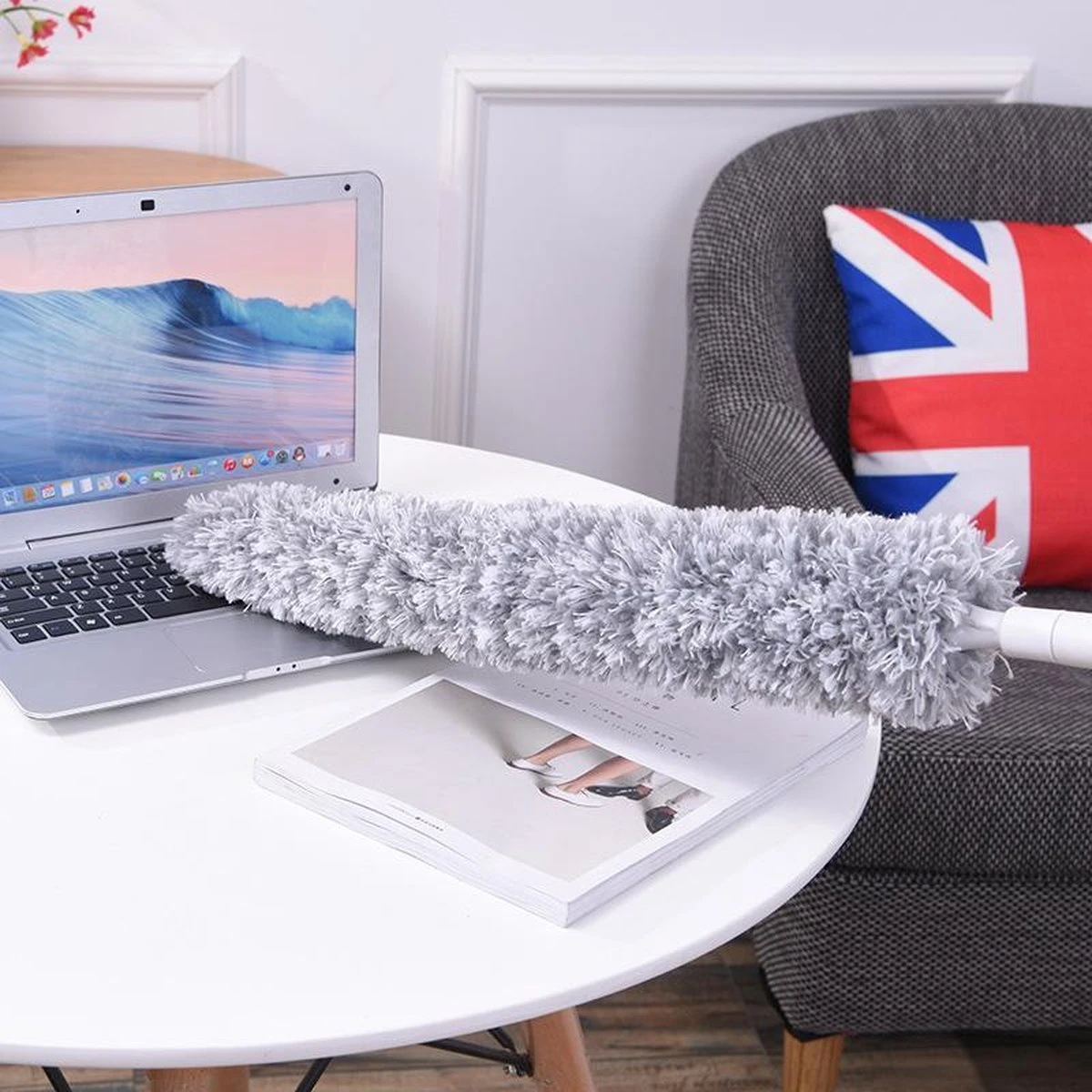 Plumeau/met Telescoopsteel/uitschuifbaar/microvezel Buigbare Borstelkop/9 X 126cm Max-lengte179cm 4 Plumeau/met Telescoopsteel/uitschuifbaar/microvezel Buigbare Borstelkop/9 X 126cm Max-lengte179cm - Afbeelding 2