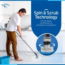 Qualitics Elektrische Schoonmaakborstel - Roterende Polijstmachine - Schrobborstel - Poetsmachine - Vloerreiniger Met 10 Opzetstukken 13 Qualitics Elektrische Schoonmaakborstel - Roterende Polijstmachine - Schrobborstel - Poetsmachine - Vloerreiniger Met 10 Opzetstukken -Schone Winkel 1200x1200 1461