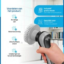 Qualitics Elektrische Schoonmaakborstel - Roterende Polijstmachine - Schrobborstel - Poetsmachine - Vloerreiniger Met 10 Opzetstukken 19 Qualitics Elektrische Schoonmaakborstel - Roterende Polijstmachine - Schrobborstel - Poetsmachine - Vloerreiniger Met 10 Opzetstukken -Schone Winkel 1200x1200 1467