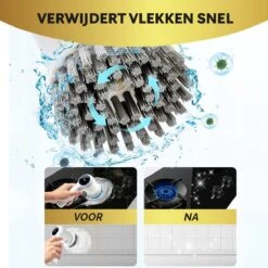 MostEssential Premium Elektrische Schoonmaakborstel 2023 Model – Elektrische Schrobber - Schrobborstel - Poetsmachine – Voor Badkamer Of Keuken - Inclusief 4 Borstelkoppen -Schone Winkel 1200x1200 1520