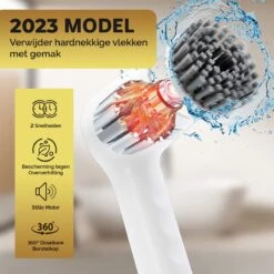 MostEssential Premium Elektrische Schoonmaakborstel 2023 Model – Elektrische Schrobber - Schrobborstel - Poetsmachine – Voor Badkamer Of Keuken - Inclusief 4 Borstelkoppen -Schone Winkel 1200x1200 1521