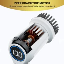 MostEssential Premium Elektrische Schoonmaakborstel 2023 Model – Elektrische Schrobber - Schrobborstel - Poetsmachine – Voor Badkamer Of Keuken - Inclusief 4 Borstelkoppen -Schone Winkel 1200x1200 1524