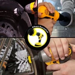 Kibani 3 Delige Borstelset Voor Boormachine - Wit - Voor Wielen, Tapijt En Bekleding - Schrobborstel – Boorborstel – Schuurborstel - Borstel Boormachine – Schoonmaakborstel – Reinigingsborstel – Tapijtreiniger - Borstelset -Schone Winkel 1200x1200 1536