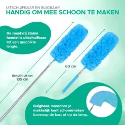 WITTS Telescopische Plumeau Met Telescoopsteel - 60 Tot 140 Cm - Uitschuifbaar - Blauw 12 WITTS Telescopische Plumeau Met Telescoopsteel - 60 Tot 140 Cm - Uitschuifbaar - Blauw -Schone Winkel 1200x1200 1627