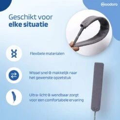 Woodoro Ragebol Uitschuifbaar Complete 9-Delige Set - Verstelbare Telescoopsteel - Plumeau - RVS - Zwart & Grijs -Schone Winkel 1200x1200 1648