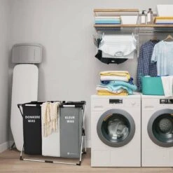 Casa & Vita Wasmand 3 Vakken - Wassorteerder - Wasbox - Laundry Basket - Organizer Kleding - Driedubbele Wasmand - 90L 13 Casa & Vita Wasmand 3 Vakken - Wassorteerder - Wasbox - Laundry Basket - Organizer Kleding - Driedubbele Wasmand - 90L -Schone Winkel 1200x1200 1725