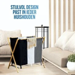 Strex Wasmand Met 3 Vakken 143L - Opklapbaar - Wassorteerder -Schone Winkel 1200x1200 1750