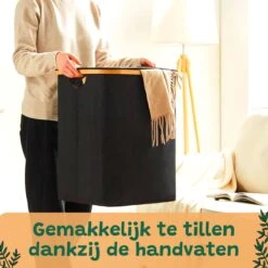 BrandtBergkamp Wasmand Zwart - 2 Stuks - Opvouwbare Wasmand - Wassorteerder - 150L -Schone Winkel 1200x1200 1779