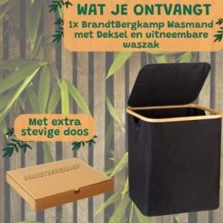 BrandtBergkamp Wasmand Zwart - 2 Stuks - Opvouwbare Wasmand - Wassorteerder - 150L -Schone Winkel 1200x1200 1780