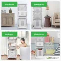 Life’s Green® - Wasmand - Wasmand 3 Vakken - Wassorteerder - Ophangbaar 18 Life’s Green® - Wasmand - Wasmand 3 Vakken - Wassorteerder - Ophangbaar -Schone Winkel 1200x1200 1800