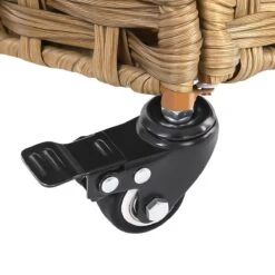 Segenn's Handgeweven Wasmand - Wasmand Van Polyrotan - Met 3 Vakken - Deksel En Handvatten - Uitneembare Vakken - Woonkamer - Slaapkamer - Wasruimte - Natuurlijke Kleur -Schone Winkel 1200x1200 1805