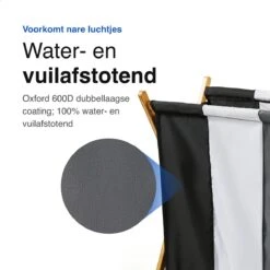 Vivid Green Wasmand Met 3 Vakken - Wassorteerder - Opvouwbaar - Wasmanden - Bamboe - 105L -Schone Winkel 1200x1200 1827