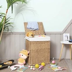 Wasmand - Wasmanden Met Deksel - Wasmand Met Deksel - Opbergbox - 68 X 52,6 X 7,2 Cm - Rieten - Bruin -Schone Winkel 1200x1200 1840