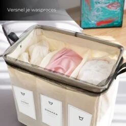 Wasmand 3 Vakken - Hotel Wassorteerder - NL Opdruk & Wielen - Opvouwbaar - Hotel - 100 Liter -Schone Winkel 1200x1200 1854