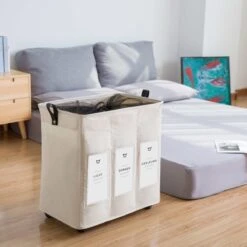 Wasmand 3 Vakken - Hotel Wassorteerder - NL Opdruk & Wielen - Opvouwbaar - Hotel - 100 Liter -Schone Winkel 1200x1200 1857