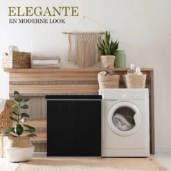 MIRI Wasmand – 3 Vakken Met Deksel – Wassorteerder – Zwart – 120 Liter – Wasbox – Opvouwbaar – Organizer Kleding – Laundry Basket -Schone Winkel 1200x1200 1884