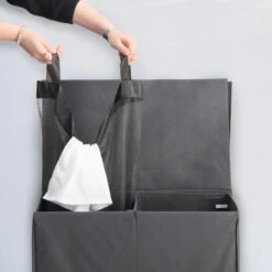 LifeGoods Dubbele Wasmand - 120L - Deksel En Handvaten - 2 Vakken - Grijs -Schone Winkel 1200x1200 1891