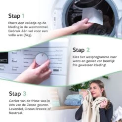 Zense Eco Wasmiddel Wasstrips - 72 Grote Wasbeurten - Neutraal - Wasmiddeldoekjes -Schone Winkel 1200x1200 286