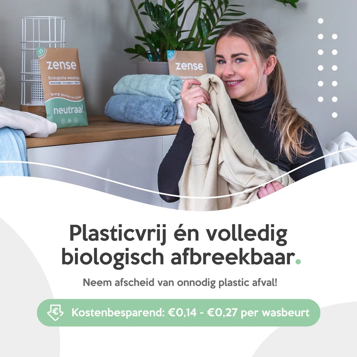 Zense Eco Wasmiddel Wasstrips - 72 Grote Wasbeurten - Lavendel - Wasmiddeldoekjes 12 Zense Eco Wasmiddel Wasstrips - 72 Grote Wasbeurten - Lavendel - Wasmiddeldoekjes - Afbeelding 10