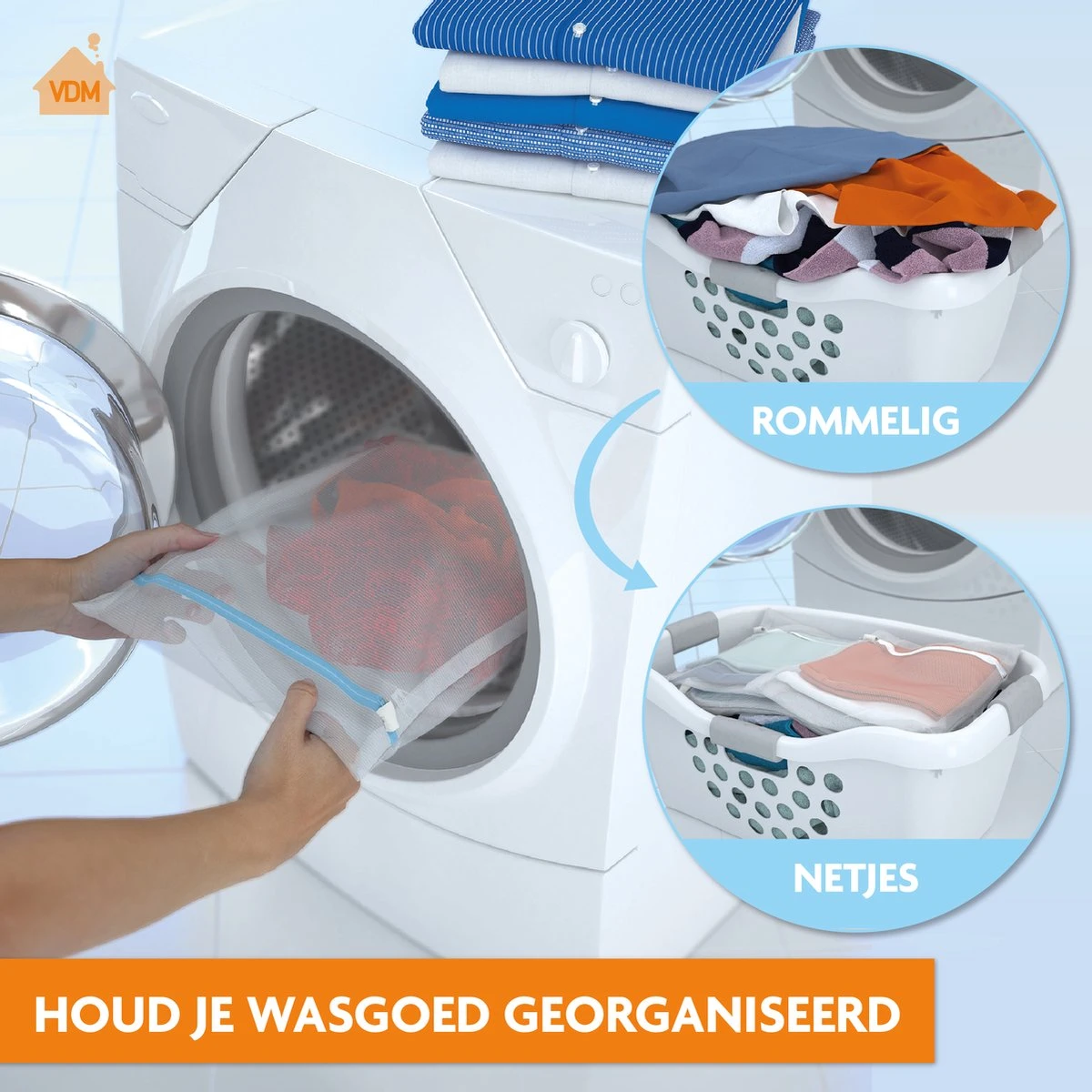 LaundrySpecialist Waszakken Voor Wasgoed - Set Van 3 Stuks - Ook Te Gebruiken Als Travel Organizer 4 LaundrySpecialist Waszakken Voor Wasgoed - Set Van 3 Stuks - Ook Te Gebruiken Als Travel Organizer - Afbeelding 2
