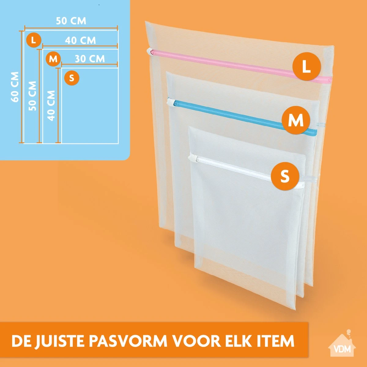 LaundrySpecialist Waszakken Voor Wasgoed - Set Van 3 Stuks - Ook Te Gebruiken Als Travel Organizer 7 LaundrySpecialist Waszakken Voor Wasgoed - Set Van 3 Stuks - Ook Te Gebruiken Als Travel Organizer - Afbeelding 5