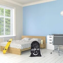 Wonair - Waszak Groot - 60x90cm - Zwart - Met Trekkoord En Draagband -Schone Winkel 1200x1200 704