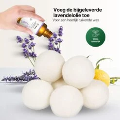 Tenify 6 XL Drogerballen + Extra Lavendel Olie - Wasbollen - Duurzaam - Schaapswol - Wasverzachter - Wasdrogerballen - Herbruikbare Droogballen - Energie Besparen 16 Tenify 6 XL Drogerballen + Extra Lavendel Olie - Wasbollen - Duurzaam - Schaapswol - Wasverzachter - Wasdrogerballen - Herbruikbare Droogballen - Energie Besparen -Schone Winkel 1200x1200 743
