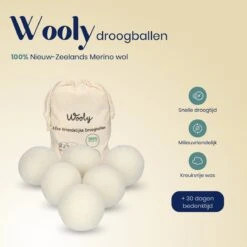 Wooly Drogerballen - 6 Wasdroger Ballen - Duurzaam - Wol - Herbruikbare Wasballen - Wasbol - Wasverzachter -Schone Winkel 1200x1200 758