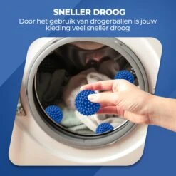 Roegaarden Drogerballen - Wasbollen - 6 Stuks - Siliconen - Sneller Droog - Anti-kreuk -Schone Winkel 1200x1200 763