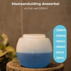 FAVE Doseerbol - Wasbollen - Drogerbollen - Transparant - Doseerdop - 230ml - 1 Stuk - Inclusief E-book -Schone Winkel 1200x1200 83