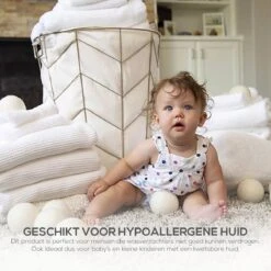 Merino Wollen Drogerballen XL - 10 Stuks - Herbruikbare Wasballen - Natuurlijke Wasverzachter - Wasbollen - Dryer Balls - Duurzame Nieuw-Zeelandse Droogballen -Schone Winkel 1200x1200 850