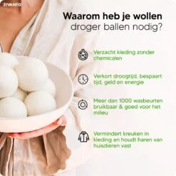 Drogerballen - Droogballen Voor Wasdrogers - Wasdrogerballen, Wasbollen & Wasballen - 100% Diervriendelijk, Duurzaam & Herbruikbaar - Duurzaam Cadeau - Energie Besparen - RWS Wol & Zero Waste - 6 Stuks Van Zivanto 13 Drogerballen - Droogballen Voor Wasdrogers - Wasdrogerballen, Wasbollen & Wasballen - 100% Diervriendelijk, Duurzaam & Herbruikbaar - Duurzaam Cadeau - Energie Besparen - RWS Wol & Zero Waste - 6 Stuks Van Zivanto -Schone Winkel 1200x1200 888