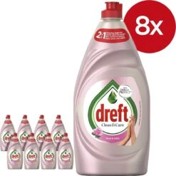 Dreft Clean & Care Rose & Satin Afwasmiddel - 8x780ml - Voordeelverpakking -Schone Winkel 1200x1200 969