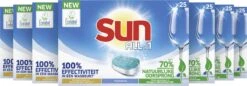SUN® Sun All-in-1 Normaal Vaatwastabletten - 7 X 25 Tabletten - Voordeelverpakking -Schone Winkel 1200x417
