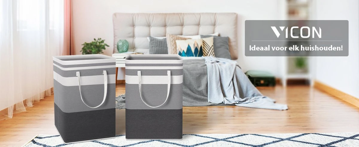 Draagbare Wasmand Met Versterkte Handgrepen - Set Van 3 X 75L Inhoud - Opvouwbaar - Waszakken Voor Wasgoed - Wassorteerder - Organizer Kleding - Wasbox 9 Draagbare Wasmand Met Versterkte Handgrepen - Set Van 3 X 75L Inhoud - Opvouwbaar - Waszakken Voor Wasgoed - Wassorteerder - Organizer Kleding - Wasbox - Afbeelding 7