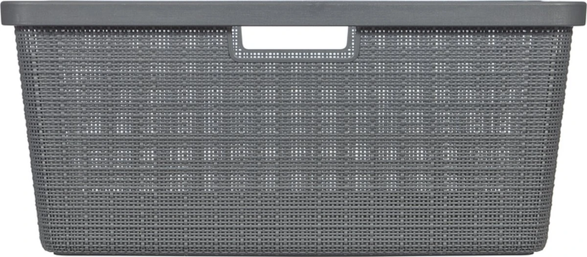 Curver Jute Wasmand Met Deksel 58L + Wasmand 46L - Donkergrijs 9 Curver Jute Wasmand Met Deksel 58L + Wasmand 46L - Donkergrijs - Afbeelding 7