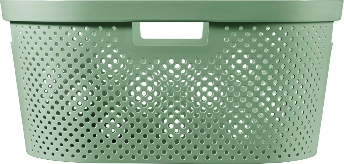 Curver - Infinity Recycled Dots - Wasmand - 40L - Groen 6 Curver - Infinity Recycled Dots - Wasmand - 40L - Groen - Afbeelding 4