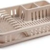 Beige Afdruiprek Met Lekbak 45 X 30 Cm - Keukenbenodigdheden - Afwassen/afdrogen - Afwasrekken - Afdruiprekken Met Lekbak -Schone Winkel 1200x653