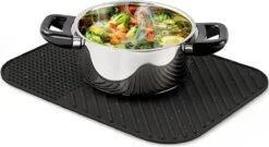 Merkloos Afdruipmat Met GRATIS Afwasborstel - Droogmat - Afdruipmat Siliconen - BPA Vrij - Afdruipmat Voor Afwas - Zwart -Schone Winkel 1200x655 1