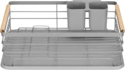 Navaris Afdruiprek Met Uitneembare Bestekhouder - Afwasrek Met Losse Lekbak - Vaatwasrek Met Plateau - Voor Bestek, Borden, Schalen En Pannen -Schone Winkel 1200x673