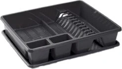 Afwas Afdruiprek Donkergrijs Kunststof 48 X 38 X 9 Cm - Afwassen/drogen Met Lekbak