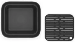 Brabantia SinkSide Afwasbak Vierkant - Met Afdruipschaal - Dark Grey -Schone Winkel 1200x675 2