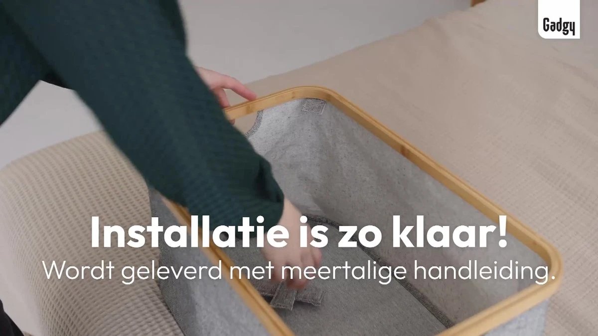 Gadgy Opvouwbare Wasmand - Heupwasmand 45 L - Opbergmand - Wasbox - Wasmanden - Grijs 12 Gadgy Opvouwbare Wasmand - Heupwasmand 45 L - Opbergmand - Wasbox - Wasmanden - Grijs - Afbeelding 10